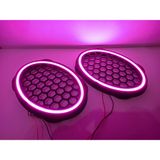 For-x Işıklı Oval Hoparlör Kapağı – Mor Renkte Işıklı Oval Midrange Kapak – 1 Takım