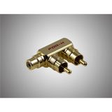 For-x Metal Y Fiş - XY-54T Metal Y Kablo -Amfi Gold Y Jak - 1 Dişi 2 Erkek - 1 Adet