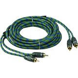 For-X X-1122G-5M Rca Kablo Alüminyum Folyo Ekranlamalı ve Fiber Örgülü Altın Kaplama Rca Kablosu