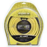 For-x Yüksek Performanslı Hazır Ses Sistemi Paketi - Xy-4kit 4GA Kablo Seti (4.5m + 0.6m + 5m + 10m + 5m) - Konser ve DJ Setleri için Bas Güçlendirme