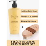 For You Gold 250 ml Slim Jel Çatlak ve Selülit Kremi Doğal At Kılı Fırça ile Etkili Uygulama - 1