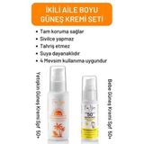 For You Gold Güneş Aile Set Orijinal Boy Yetişkin Ve Çocuk Güneş Kremi Koruyucu Bakım Seti +50 Spf (2ürün)