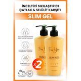 For You Gold Slim Gel, Sıkılaştırıcı, Bölgesel İncelme, Çatlak Karşıtı ve Selülit Kremi, 2 Adet