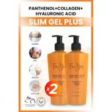 For You Gold Slim Jel Plus Body Sculpting, Hyaluronic Acid, Panthenol, Collagen, 2'li Set, 250ml x 2