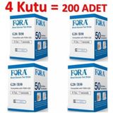 Fora G20 Şeker Strip 4 Kutu 200 Adet Ölçüm Stribi Hızlı Sonuç ve Kullanım Kolaylığı
