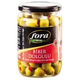 Fora Kavanoz 181-230 Kalibre 400 gr Kırmızı Biber Dolgulu Yeşil Zeytin