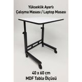 Forada Home & Style Yükseklik Ayarlı Laptop Ders Çalışma Masası (40x60 cm)