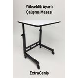 Forada Home & Style Yükseklik Ayarlı Laptop Ders Çalışma Masası (50x70 cm) Beyaz