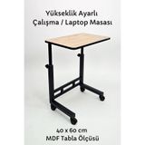 Forada Home & Style Yükseklik Ayarlı Laptop Masası - Çalışma Masası (40x60 cm)