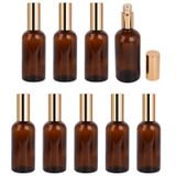 Foraineam 9'lu paket 100 ml / 3 oz. Amber cam sprey şişesi, atomizerli, ince sis spreyi, parfüm, temizlik ürünleri, uçucu yağlar için doldurulabilir kap