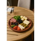 Forava Ahşap 1.sınıf Kayın Ağacı Yuvarlak Supla, Sunum Tabağı,servis Tabağı,kahvaltı Tabağı 25X25CM