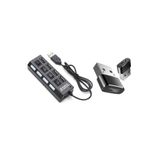 Forbin 4 Port USB Çoklayıcı Çoğaltıcı On Off Işıklı ve USB Typce Dönüştürücü