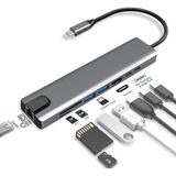 Forbin USB Type-C Hub Dönüştürücü Çoklayıcı 8 Girişli Uyumlu Macbook Pro Air için Yüksek Performans