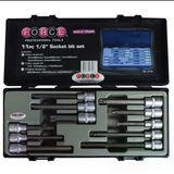 Force 11 Parça 1/2" Lokmalı Torx-Hex Uzun Bits Seti Profesyonel (Tr'de Tek)