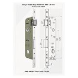 FORCETEC Banyo ve WC Kapı Kilidi PVC Kilit 30 mm – 213P30