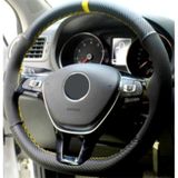 Ford B-Max Uyumlu Alkantara-Karbon Sari Yuzuklu Direksiyon Kilifi