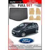 Ford C-Max 2009 Model 4d Bagaj ve Pro Serisi Havuzlu Bej Paspas Takımı - Siyah