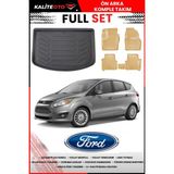 Ford C-Max 2014 Model 4d Bagaj ve Pro Serisi Havuzlu Bej Paspas Takımı - Siyah