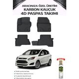Ford C-Max 2014 Model Aracınıza Özel Karbon Kauçuk Paspas Takımı - Siyah