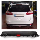 Ford C Max Makyajlı Uyumlu Body Kit Difüzör 4 Çıkış Yuvarlak Siyah Model 2