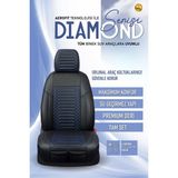 Ford Connect (2002-2013) Uyumlu Tam Set Oto Koltuk Kılıfı Dıamond Serisi .5 - Siyah - Mavi