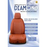 Ford Connect (2002-2013) Uyumlu Tam Set Oto Koltuk Kılıfı Dıamond Serisi .6 - Kahverengi