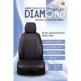 Ford Connect (2014-2019) Uyumlu Tam Set Oto Koltuk Kılıfı Dıamond Serisi .2 - Siyah