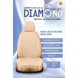 Ford Connect (2014-2019) Uyumlu Tam Set Oto Koltuk Kılıfı Dıamond Serisi .7 - Bej