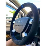 Ford Connect Dikmeli Direksiyon Kılıfı Alkantra Mavi Yüzüklü