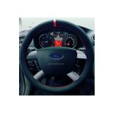 Ford Connect Dikmeli Direksiyon Kılıfı Kırmızı Yüzüklü Alkantara (nubuk)