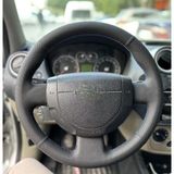 Ford Connect Fiesta Çıkıntılı Bombeli Araca Özel Dikmeli Direksiyon Kılıfı Nokta Düz Mavi İp