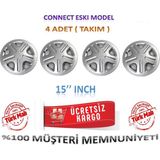 Ford Connect Jant Kapağı Takım 4 Adet 15 Inch 2002-2013 Eski Model - Gri - 15 inç
