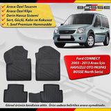 Ford Connect Paspas Araca Özel 2003-2013 Derin Havuzlu Paspas Bosse North Serisi - Siyah