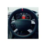 Ford Connect Uyumlu Dikmeli Direksiyon Kilifi Kirmizi Yuzuklu Alkantara (Nubuk)