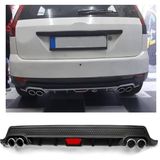 Ford Fiesa 02-08 Uyumlu Body Kit Difüzör 4 Çıkış Yuvarlak Siyah Model 2