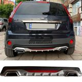 Ford Fiesta 2003-2008 Difuzor Arka Tampon Eki 2 Egzoz Cikisli Gri Reflektorlu