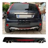 Ford Fiesta 2003-2008 Difüzör Arka Tampon Eki 4 Egzoz Çıkışlı Siyah Reflektörlü