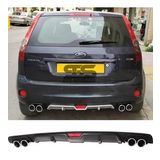 Ford Fiesta 2003-2008 Difüzör Arka Tampon Eki 4 Egzoz Çıkışlı Siyah