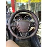 Ford Fiesta 2009-2015 Araca Özel Direksiyon Kılıfı 5D KRİSTAL KARBON SOFT NOKTA