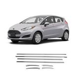 Ford Fiesta 2009-2017 Paslanmaz Çelik 8 Parça Krom Cam Çıtası