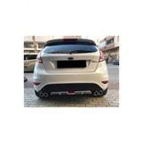 Ford Fiesta Difizor Cift Egzoz Gorunumlu Gri Arka Tampon Eki