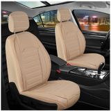 Ford Fiesta Eski Uyumlu Lüks Deri Oto Koltuk Kılıfı Ön/arka 5li Set Original Bej