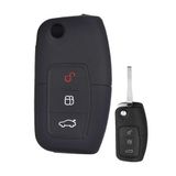 Ford Fiesta Focus Mondeo B-Max C-Max Sustalı Anahtar Uyumlu Silikon Oto Anahtar Kumanda Kabı Kılıf S