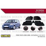 Ford Fiesta Havuzlu 3d Paspas Niken Siyah 2002-2008 Arası
