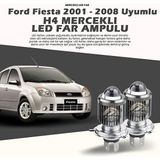 Ford Fıesta Mercek Led Xenon Uyumlu Uzun - Kısa Far Ampulü Çift Renk