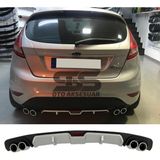 Ford Fiesta Mk7 Difüzör Arka Tampon Eki 4 Egzoz Çıkışlı Gri