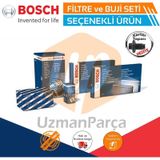 Ford Focus 1 1.6 Benzinli Bosch Filtre Bakım Seti 1998-2005 (427699788) Içerik;Hava+Yağ+Karbonlu Polen+ Benzin Filtresi