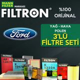 Ford Focus 1.6 Mann Filtron Filtre Bakım Seti 1998-2004