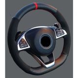 Ford Focus 1 Alkantra-karbon Deri Dikmeli Direksiyon Kılıfı Kırmızı Yüzüklü (1999-2005)