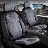 ford Focus 1 Lüx Deri Detaylı Oto Koltuk Kılıfı Ön Arka Takım Cyrus Füme